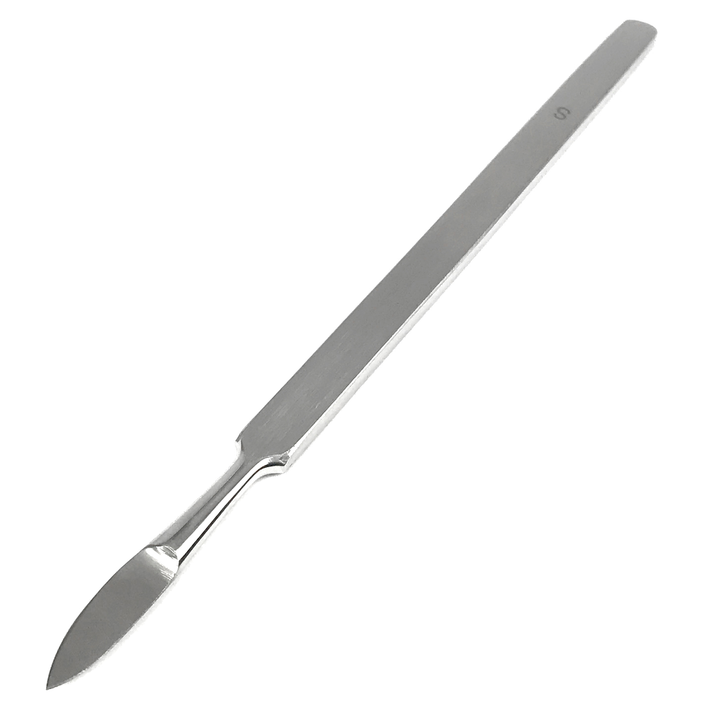 Скальпель очний загострений, середній. Довжина 14,0 см, довжина леза 30 мм